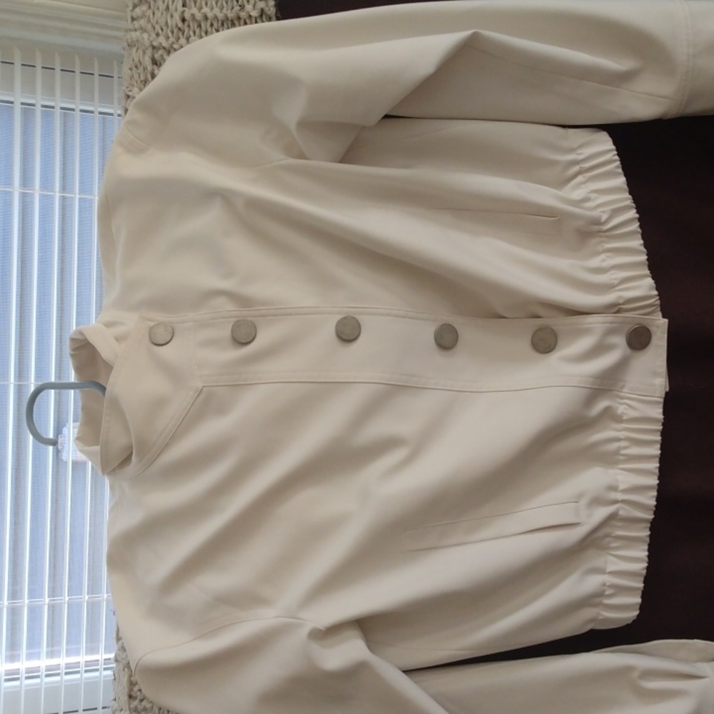 W by Worth White lined bomber jacket